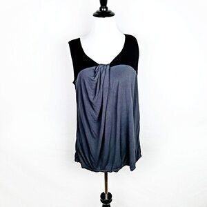 Daisy Fuentes Women's Knit Top Black and Gray